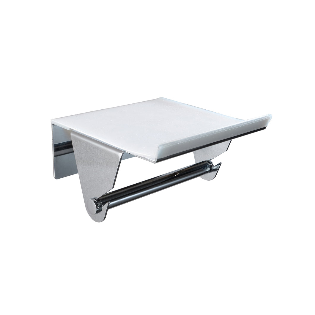 Paper holder with shelf Nicole Collection Chrome