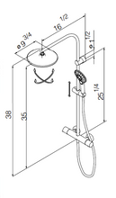 Load image into Gallery viewer, Black Dry Thermostatic Shower Column