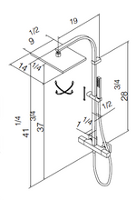 Load image into Gallery viewer, Black Kala Shower Column