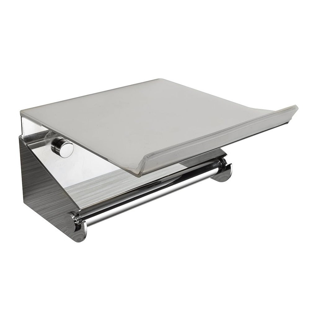 Paper holder with shelf Luxor Collection Chrome