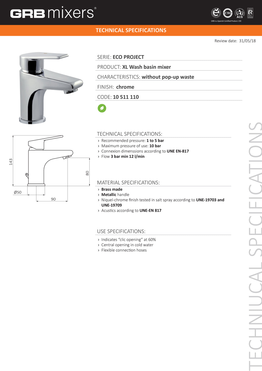 Faucet Eco Chrome