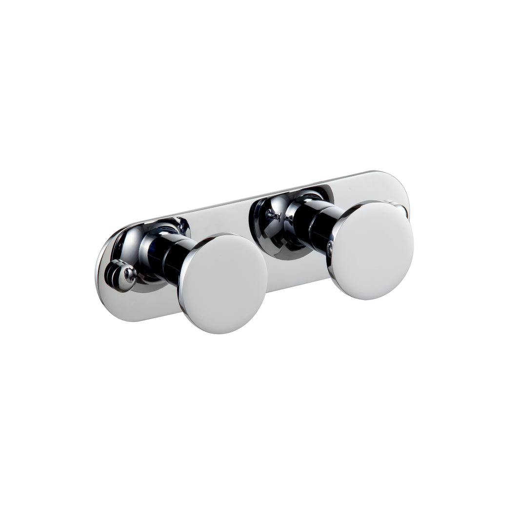 Double Robe Hook Bassic Collection Chrome