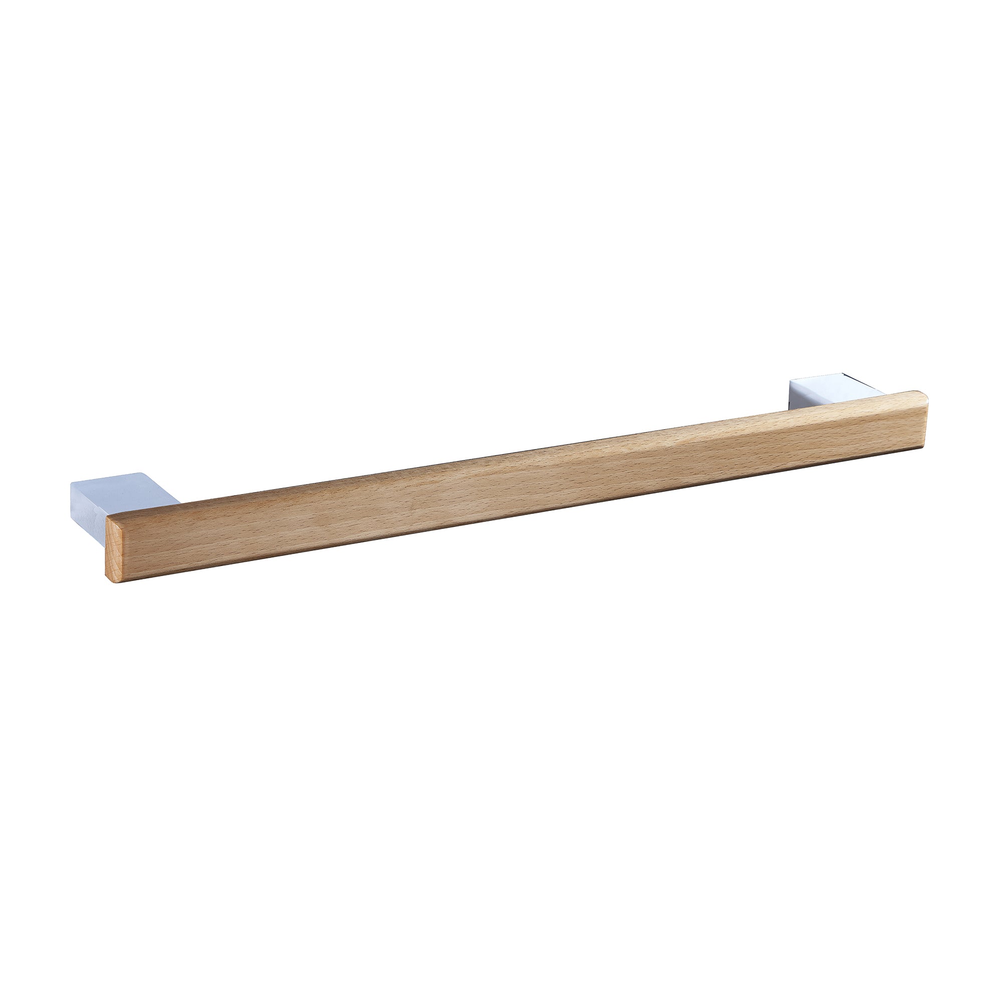 Towel Bar Holder Natura Collection Chrome Wood