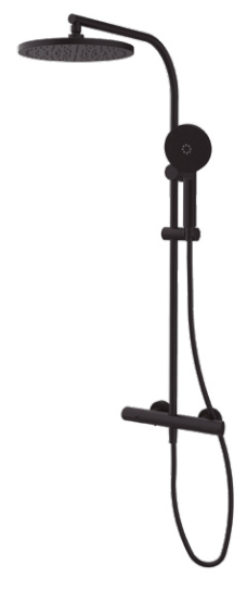 Black Dry Thermostatic Shower Column
