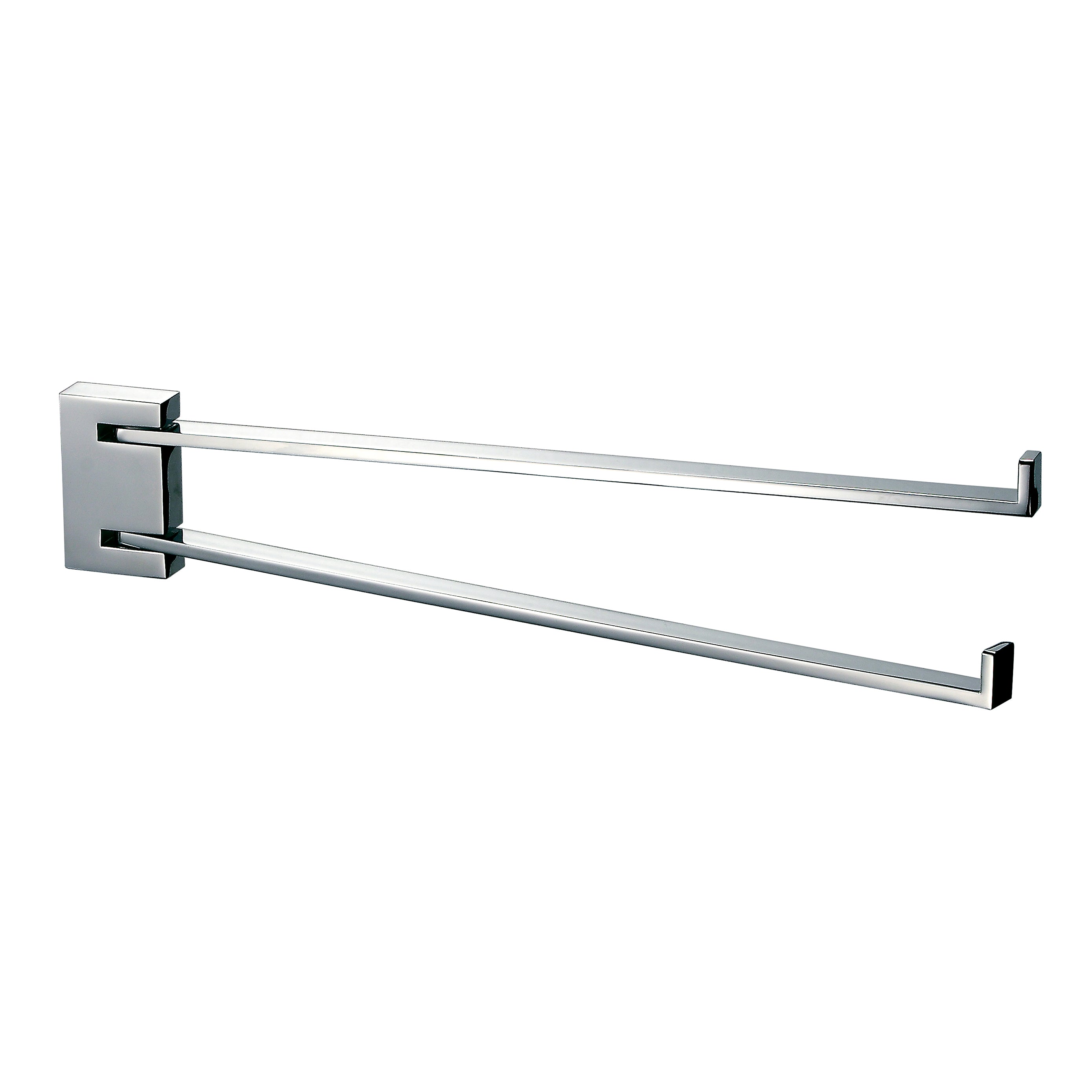 Swing Double Towel Bar Cristal Collection Chrome