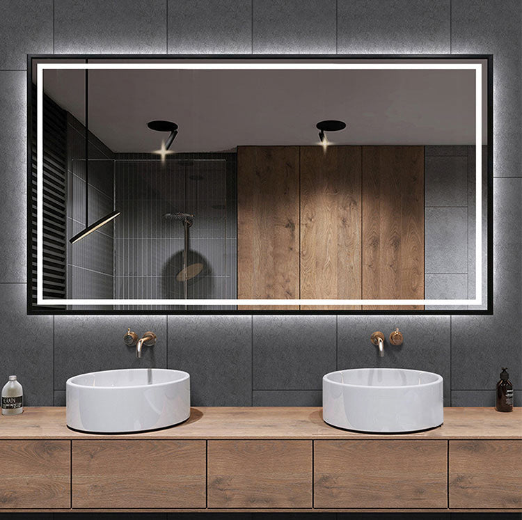 Black - LED Light bathroom vanity mirror