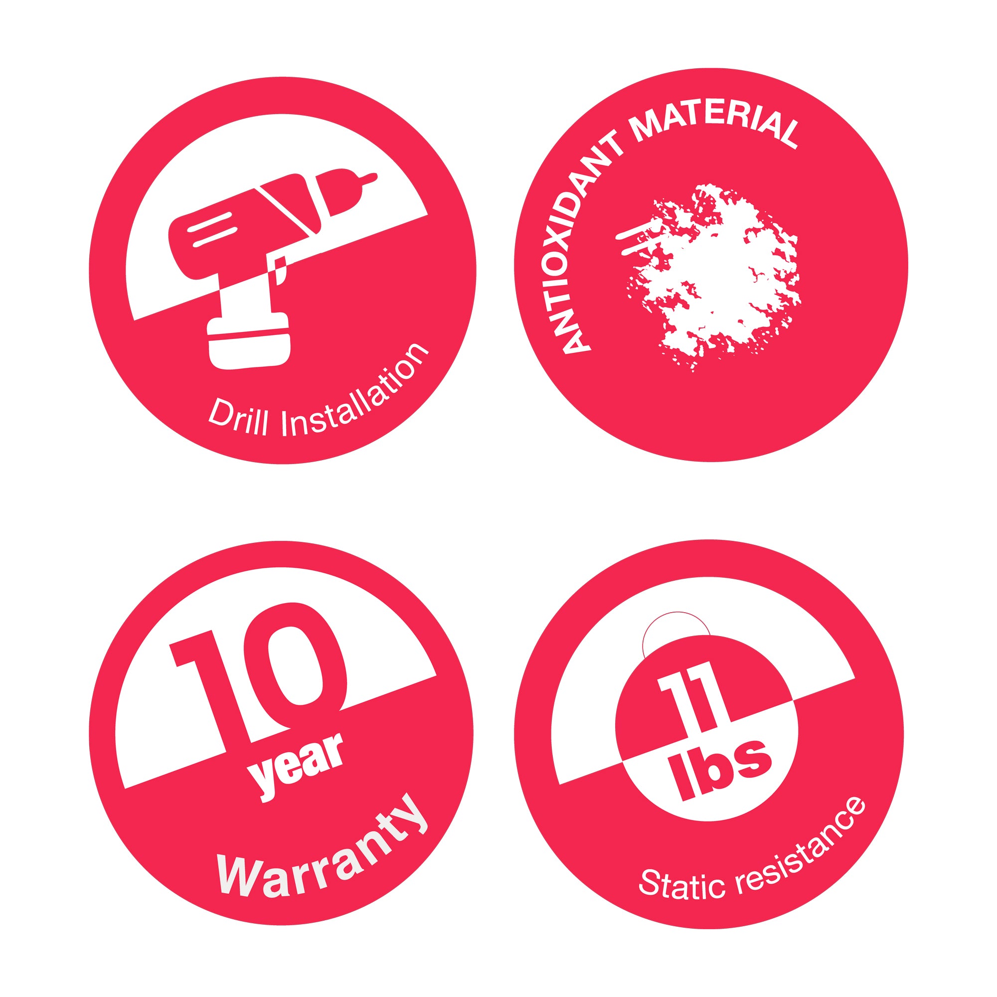 90º Straight Hook Lum Collection Chrome