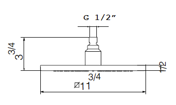 Round Daylight Showerhead (Chrome)