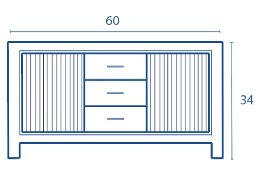 Unit 60in New Versalles 3 DR + 2 D