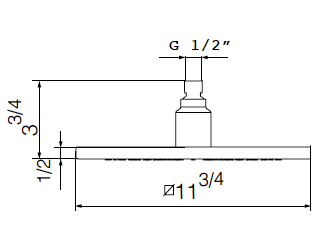 Square Daylight Showerhead (Chrome)